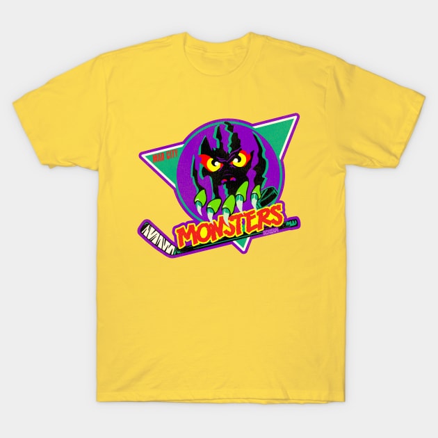 Defunct Madison Monsters Hockey Team T-Shirt by Defunctland
